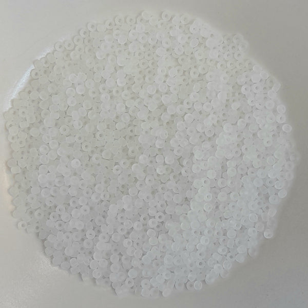 Miyuki Seed Beads Size 11 Matte Transparent Crystal 7.5gm Bag