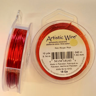 Artistic Wire - 18 Gauge Red