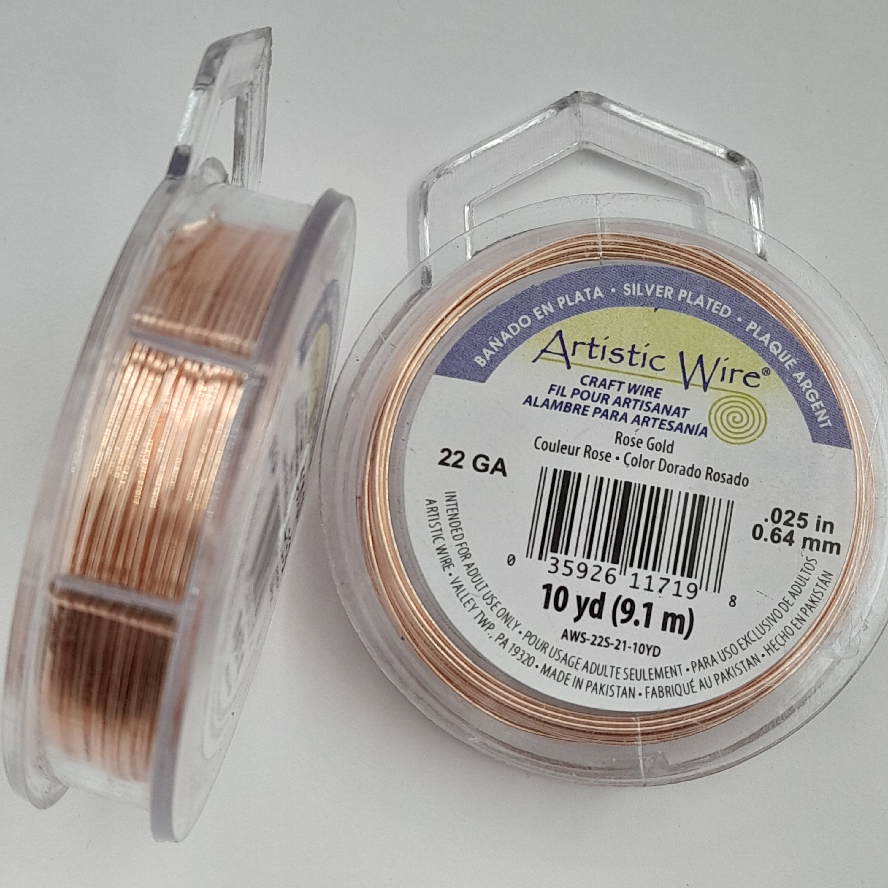 Artistic Wire 22-Gauge Silver Plated Rose Wire, 10-Yards