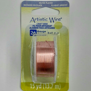 Artistic Wire - 26 Gauge Rose Gold (Silver Plated)