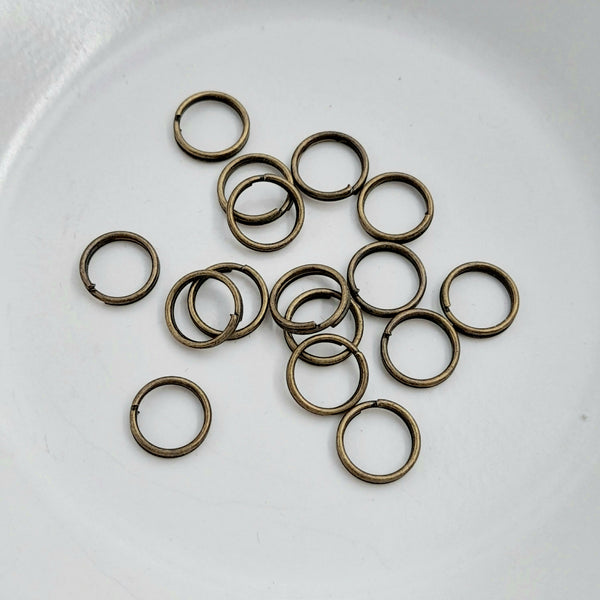 Findings - 8mm Split Ring Antique Gold