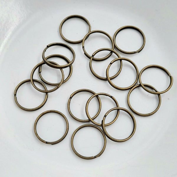 Findings -12mm Split Ring Antique Gold