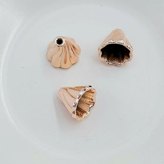 Findings - 13mm Bead Cone Rose Gold