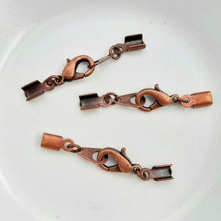 Findings - Combination Lobster Claw Clasp Antique Copper