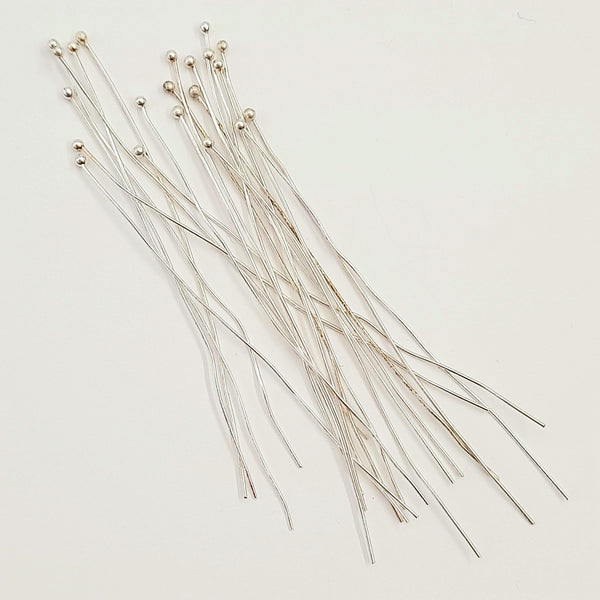 Findings - 75mm Wire Ball Head Pin Silver