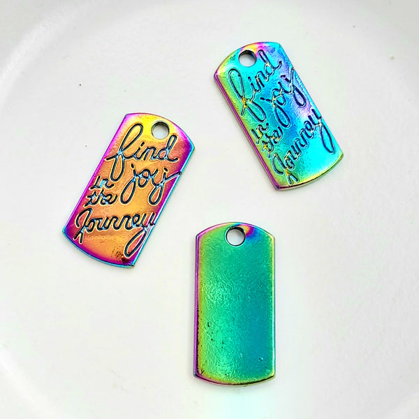 Pendant - "Find Joy In The Journey" Dog Tag Style Pendant