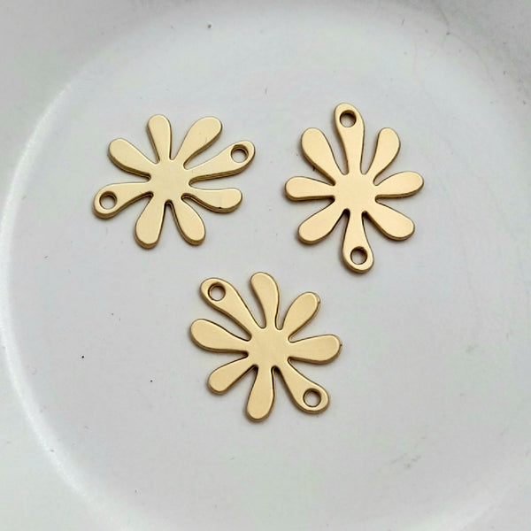 Findings - Flower Link Semi Matte Gold