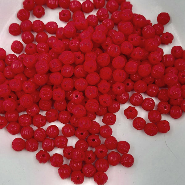Czech Glass 4mm Melon Scarlett Red
