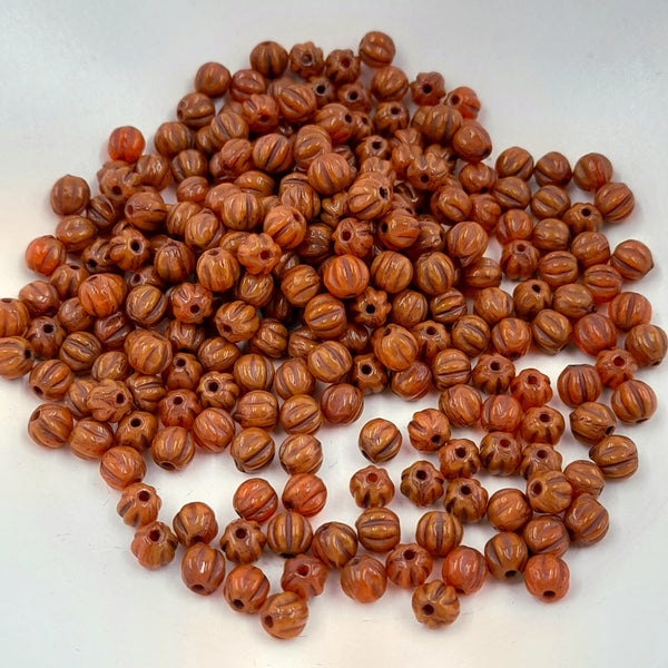 Czech Glass 4mm Melon extra small pale orange
