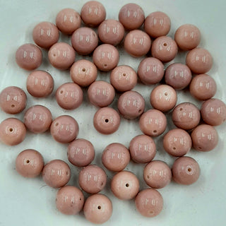 8mm Glass Round Pearl Mushroom