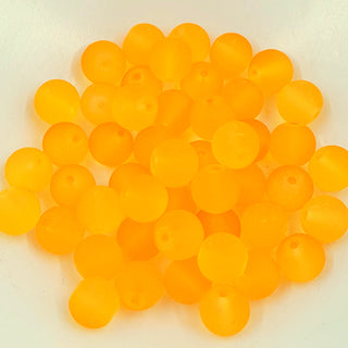 10mm Glass Frosted Matte Honey Yellow