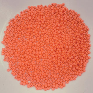 Japanese Seed Beads Size 11 Opaque Coral 7.5gm Bag