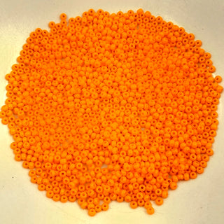 Japanese Seed Beads Size 11 Opaque Light Orange 7.5gm Bag