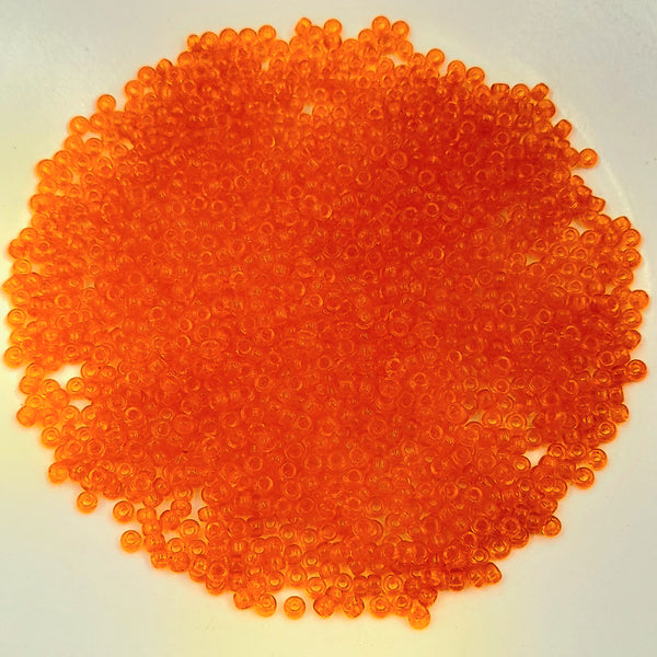 Miyuki Seed Beads Size 11 Transparent Orange 7.5gm bag