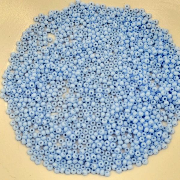 Japanese Seed Beads Size 11 Opaque Powder Blue 7.5gm Bag