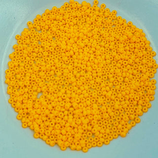 Japanese Seed beads Size 11 Opaque Dark Yellow 7.5gm Bag