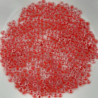 Miyuki Seed Beads Size 8 Dark Coral Lined Crystal 7.5gm Bag