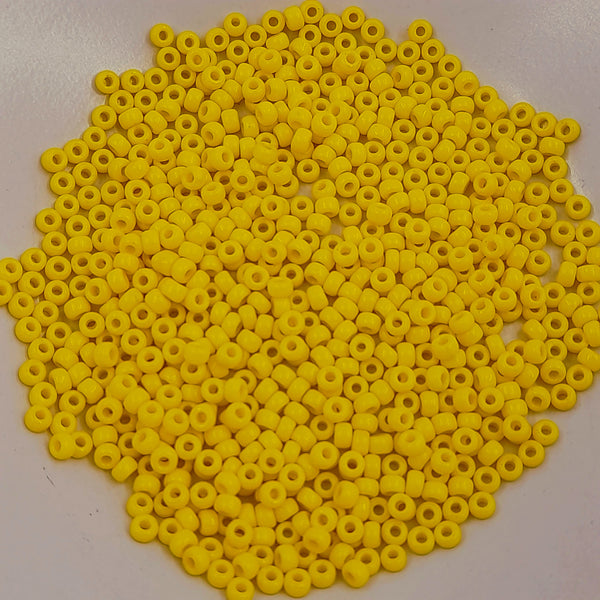 Miyuki Seed Beads Size 8 Opaque Yellow 7.5gm Bag