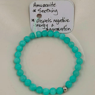 Gemstone Bracelet - Amazonite 6mm Beads