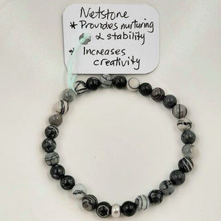 Gemstone Bracelet - Netstone 6mm Beads