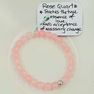 Gemstone Bracelet - Rose Quartz 8mm Beads
