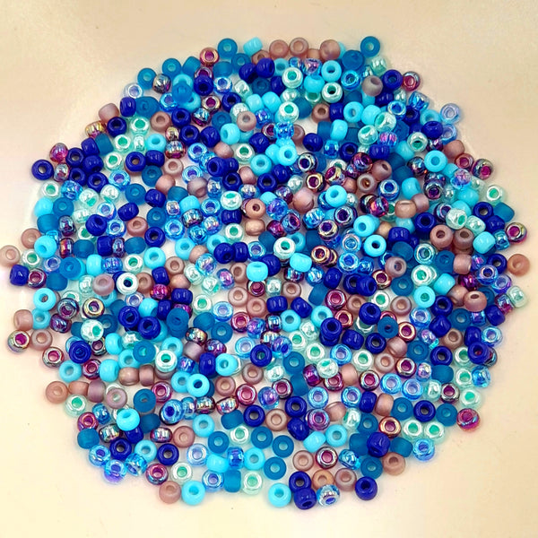 Miyuki Seed Beads Size 8 Caribbean Blue Mix 7.5gm Bag