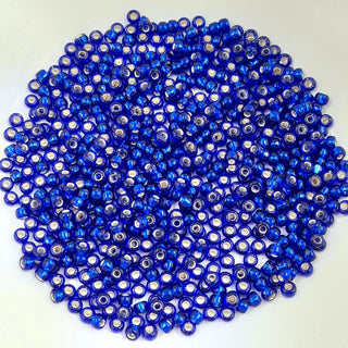 Miyuki Seed Beads Size 8 Silver Lined Dark Sapphire 7.5gm Bag