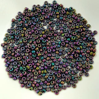 Miyuki Seed Beads Size 8 Metallic Dark Plum Iris 7.5gm bag