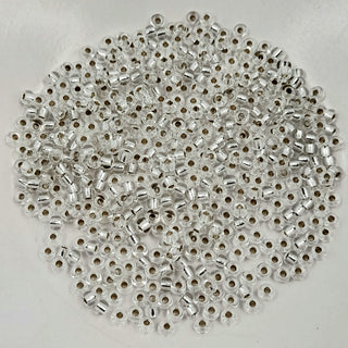 Miyuki Seed Beads Size 8 Silver Lined Crystal 7.5gm Bag