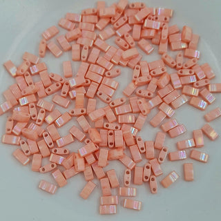 Miyuki Half Tila Beads Opaque Salmon 7.5gm Bag