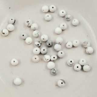 Howlite 4mm Round 20 Pack