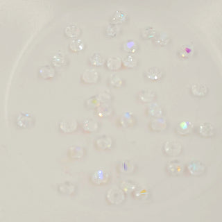 4mm Glass Bicone Clear AB 20 Pack