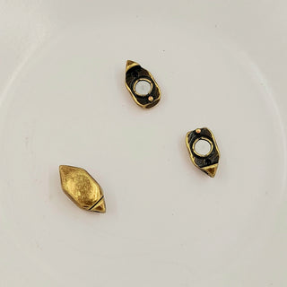 Findings - Metal Magnetic Clasp With Prongs Antique Gold 15mm