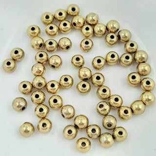 6mm Metal Round Bead Gold