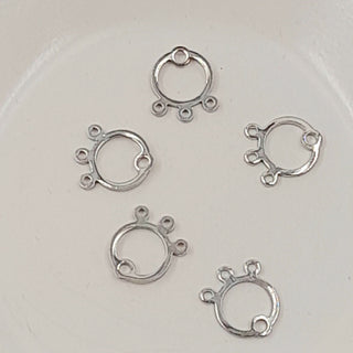 Earring Component - Silver 3-Loop Chandelier Component