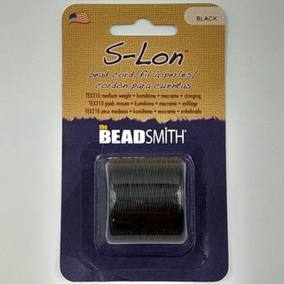 S-Lon Nylon Cord 0.5mm Black 70m Reel