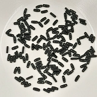 Miyuki Quarter Tila Beads Matte Black 3gm Bag