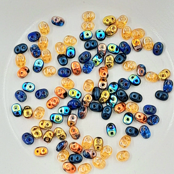 Czech Superduo Beads Notre Dame Mix 7.5gm Bag