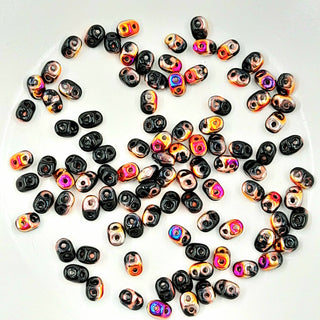 Czech Superduo Beads Jet Sliperit 7.5gm Bag