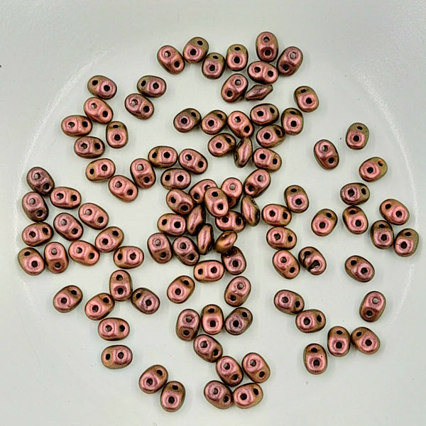 Czech Superduo Beads Polychrome Copper Ombre 7.5gm Bag