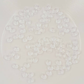 Czech Superduo Beads Matte Crystal Clear 7.5gm Bag