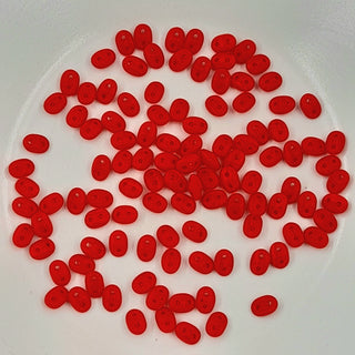 Czech Superduo Beads Opaque Matte Red 7.5gm Bag