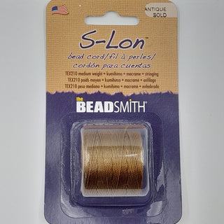 S-Lon Nylon Cord 0.5mm Antique Gold 70m Reel