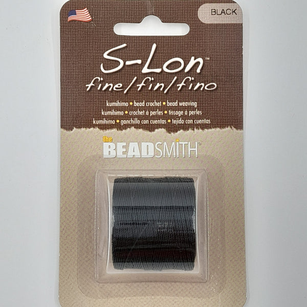 S-Lon Nylon Cord 0.4mm Black 109m Reel