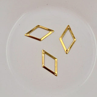 2-Hole Connector - Gold Rhombus