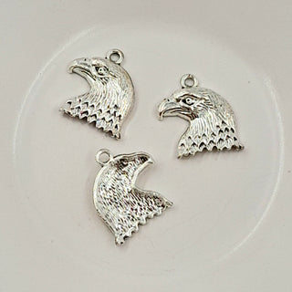 Charm-Silver Eagle Head