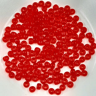 Miyuki Seed Beads Size 6 Transparent Red/Orange 7.5gm Bag