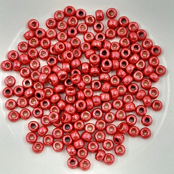 Miyuki Seed Beads Size 6 Duracoat Galvanised Light Cranberry 7.5gm Bag