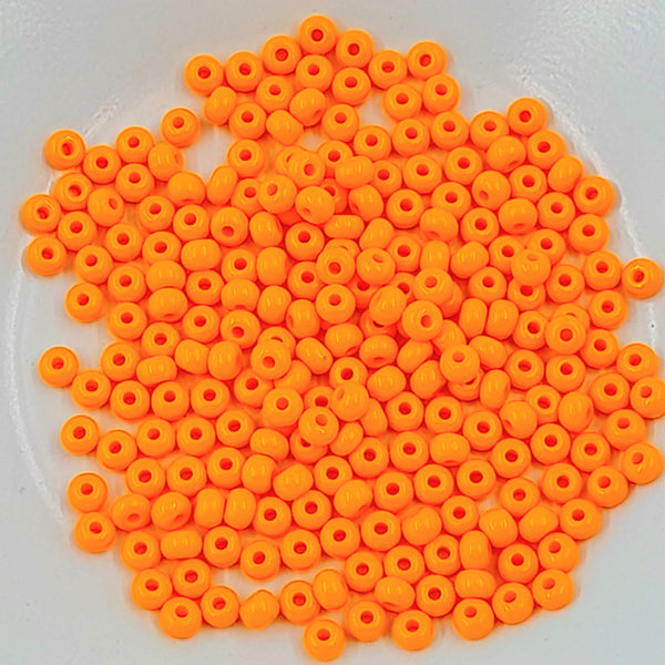 Japanese Seed Beads Size 6 Light Orange 7.5gm Bag