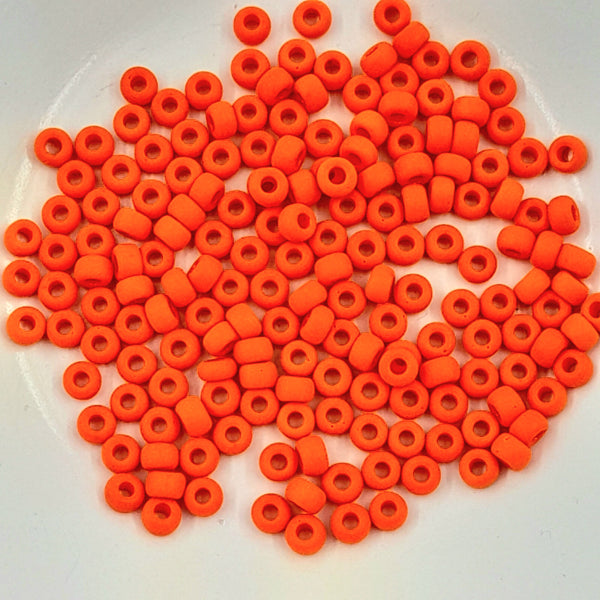 Miyuki Seed Beads Size 6 Matte Opaque Orange 7.5gm Bag